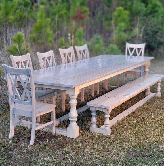 Extra Long Large Farmhouse Rustic Charm Table Custom Dining Etsy