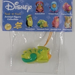Winnie l'ourson Collection de figurines d'animaux Peek A Pooh, série #8 Caméléon avec brochure Tomy Yujin Disney Porte-clés Dangler Distributeur automatique