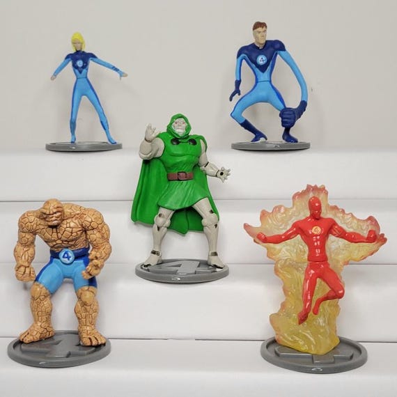Fantastic Four Buildable Figure Collection Complete Set (5) TOMY
