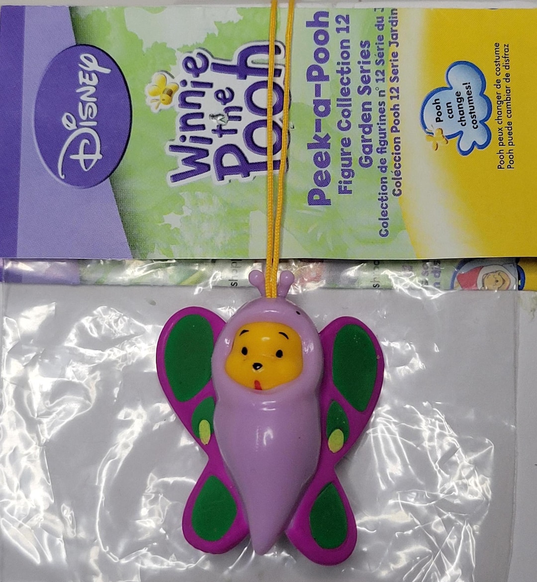 Winnie the Pooh Peek A Pooh Figure Collection 12 Garden Series Butterfly Leaflet Tomy Yujin Mini ...