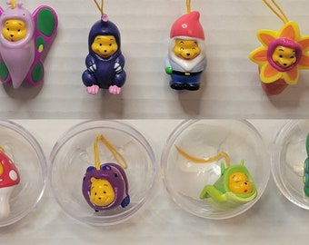 Winnie The Pooh Peek A Pooh Series #12 Garden Collection Complete Set Of 8 Tomy Yujin Walt Disney Vending Machine Mini Figurine Charms New