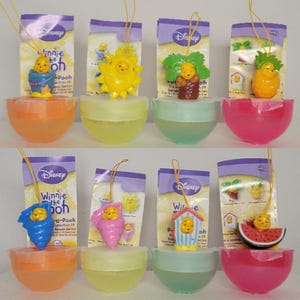 Winnie The Pooh Peek A Pooh Figure Collection #14 Summer Splash Series Complete Set Of 8 Keychains Danglers Cellphone Tomy Yujin Disney