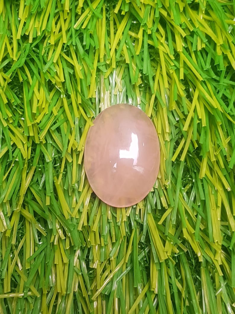 AAA Quality C3751 Rose Quartz Cabochons Natural Rose Quartz Oval Shape Smooth Cabochon 28x20.5x8.5 MM Size Loose Gemstone