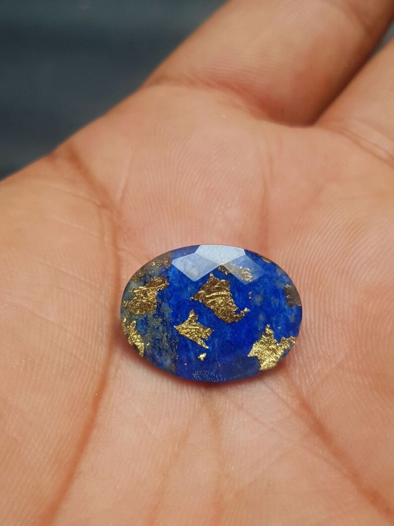 Natural Lapis Lazuli Crystal Doublet Oval Shape Faceted Cut 20x15x9.5 MM Lapis Lazuli Crystal Doublet Faceted Cut,AAA Quality,C4498