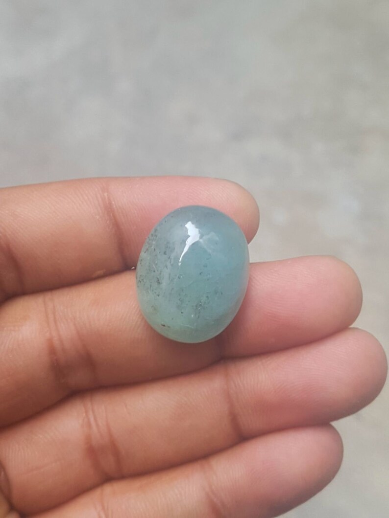 C6573 AAA Quality Natural Moss Aquamarine Oval Shape Smooth Cabochons Moss Aquamarine Cabochons Loose Gemstone 23x18x11 MM Size