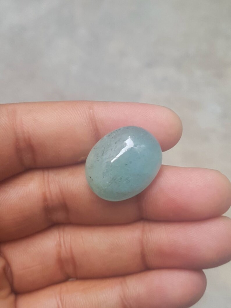 C6573 AAA Quality Natural Moss Aquamarine Oval Shape Smooth Cabochons Moss Aquamarine Cabochons Loose Gemstone 23x18x11 MM Size
