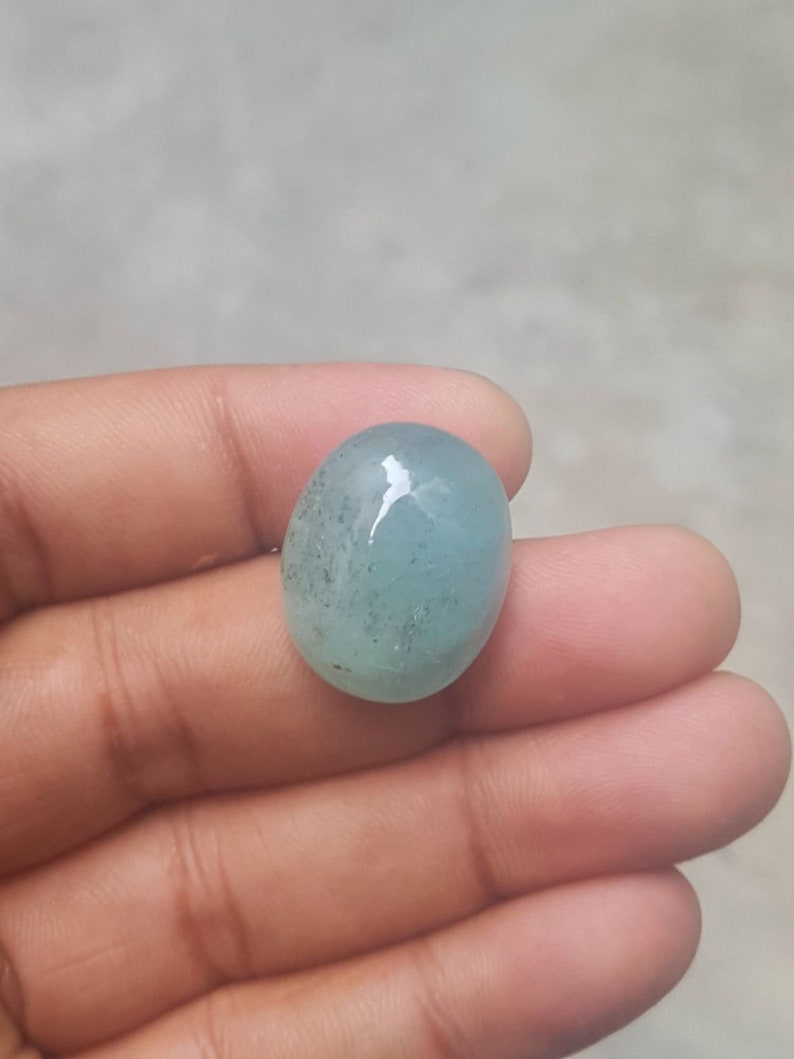 C6573 AAA Quality Natural Moss Aquamarine Oval Shape Smooth Cabochons Moss Aquamarine Cabochons Loose Gemstone 23x18x11 MM Size