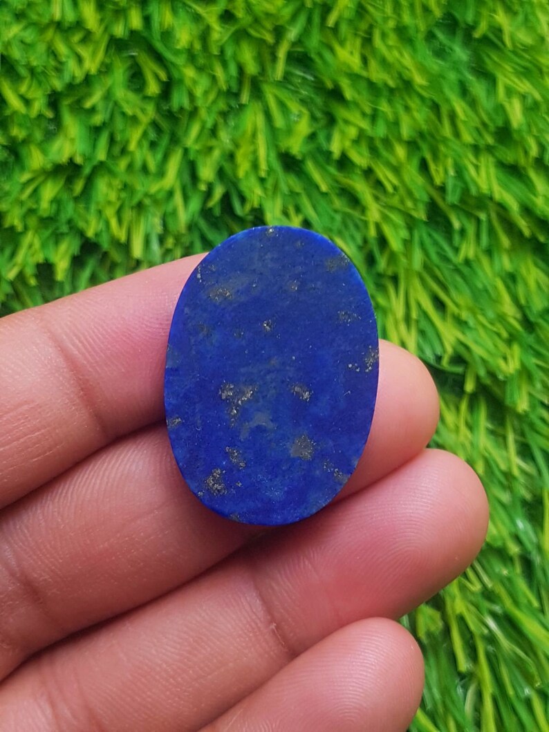 Loose Gemstone Lapis Lazuli Cabochons Natural Lapis Lazuli Oval Shape Hand Carved Smooth Cabochon 30x22x3.5 MM Size C3599 AAA Quality