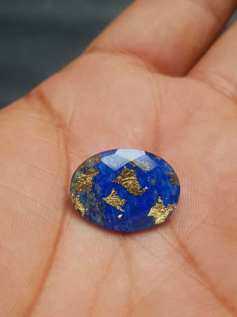 Natural Lapis Lazuli Crystal Doublet Oval Shape Faceted Cut 20x15x9.5 MM Lapis Lazuli Crystal Doublet Faceted Cut,AAA Quality,C4498