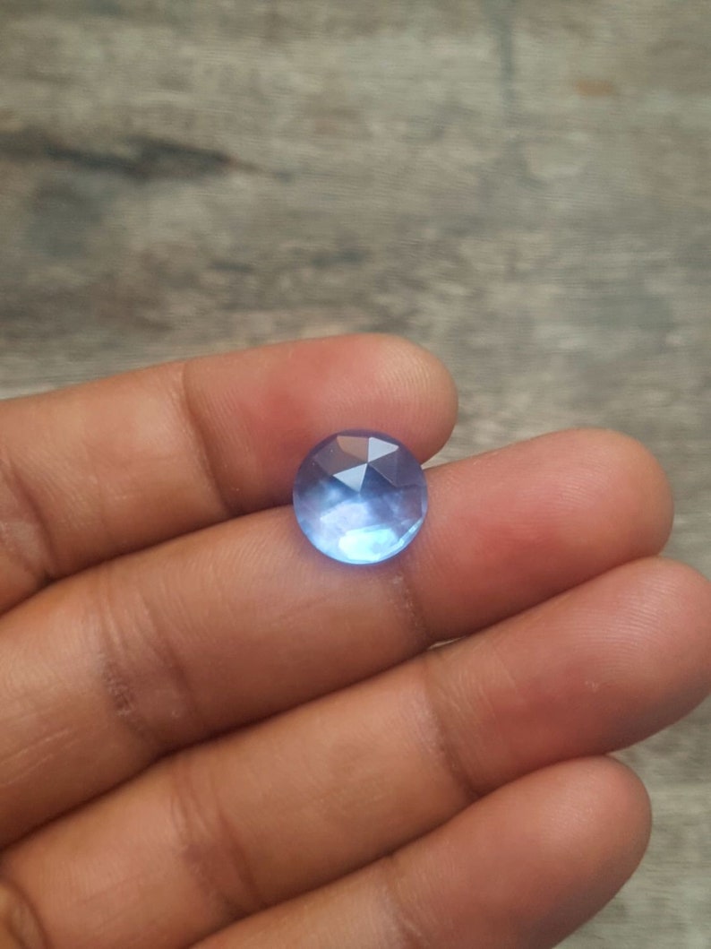 C6805 AAA Quality Loose Gemstone 1 Pcs Natural Crystal Doublet Round Shape Faceted Briolettes Crystal Briolettes 12x12 MM