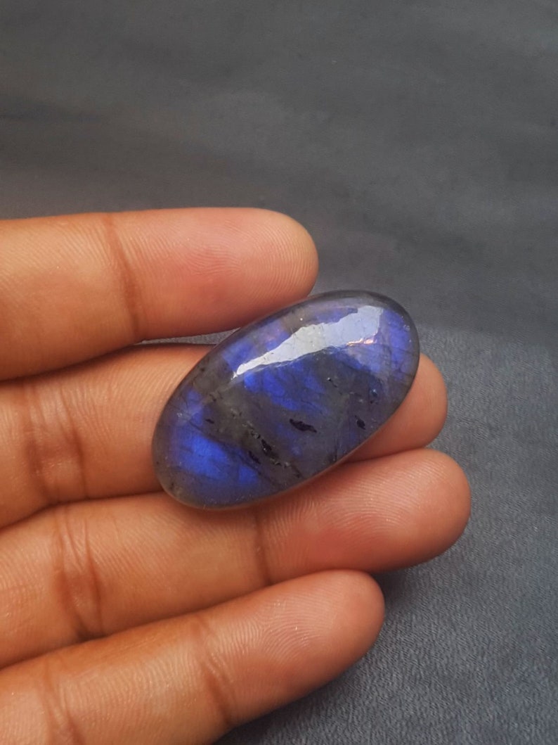 36.5x20.5x8 MM Natural Labradorite Oval Shape Smooth Cabochon Blue Flashy Labradorite Cabochons AAA Quality Loose Gemstone C6302