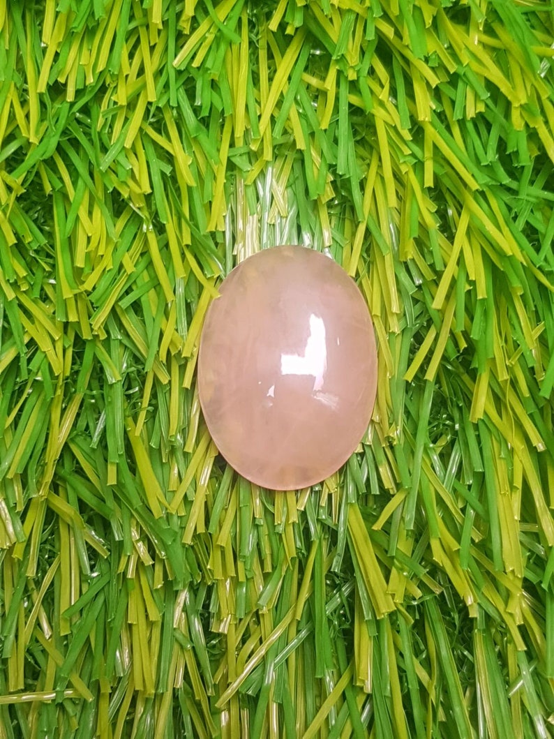AAA Quality C3751 Rose Quartz Cabochons Natural Rose Quartz Oval Shape Smooth Cabochon 28x20.5x8.5 MM Size Loose Gemstone