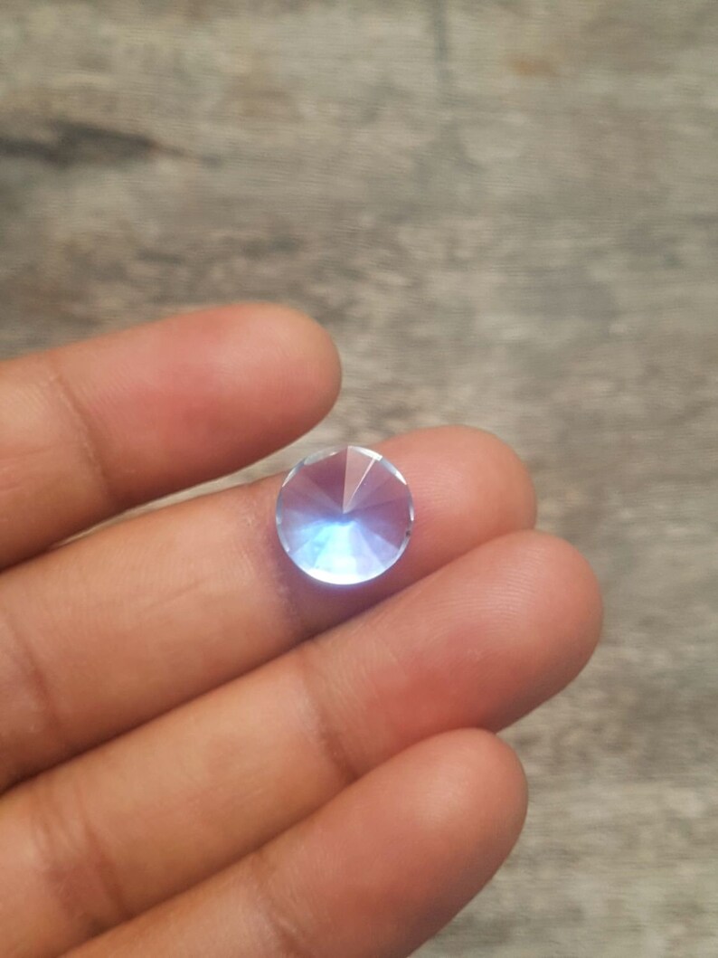 C6805 AAA Quality Loose Gemstone 1 Pcs Natural Crystal Doublet Round Shape Faceted Briolettes Crystal Briolettes 12x12 MM