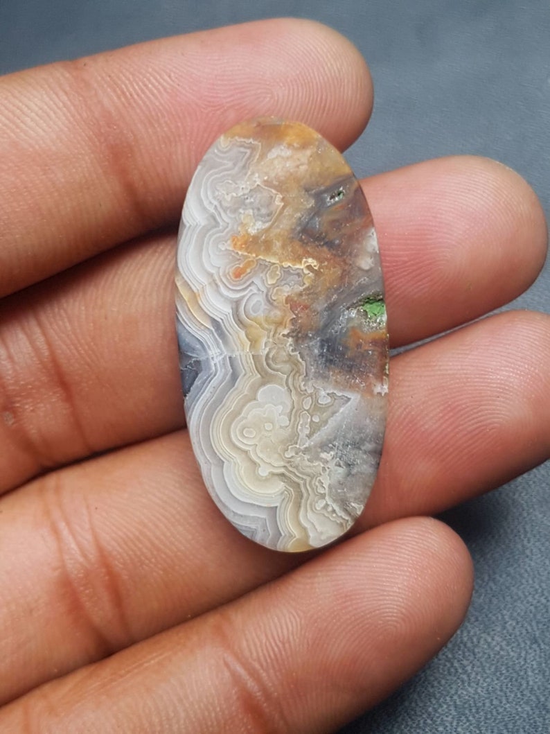 37.5x18.5x5.5 MM Size Crazy Lace Agate Cabochons C2344 Natural Crazy Lace Agate Oval Shape Smooth Cabochon Loose Gemstone