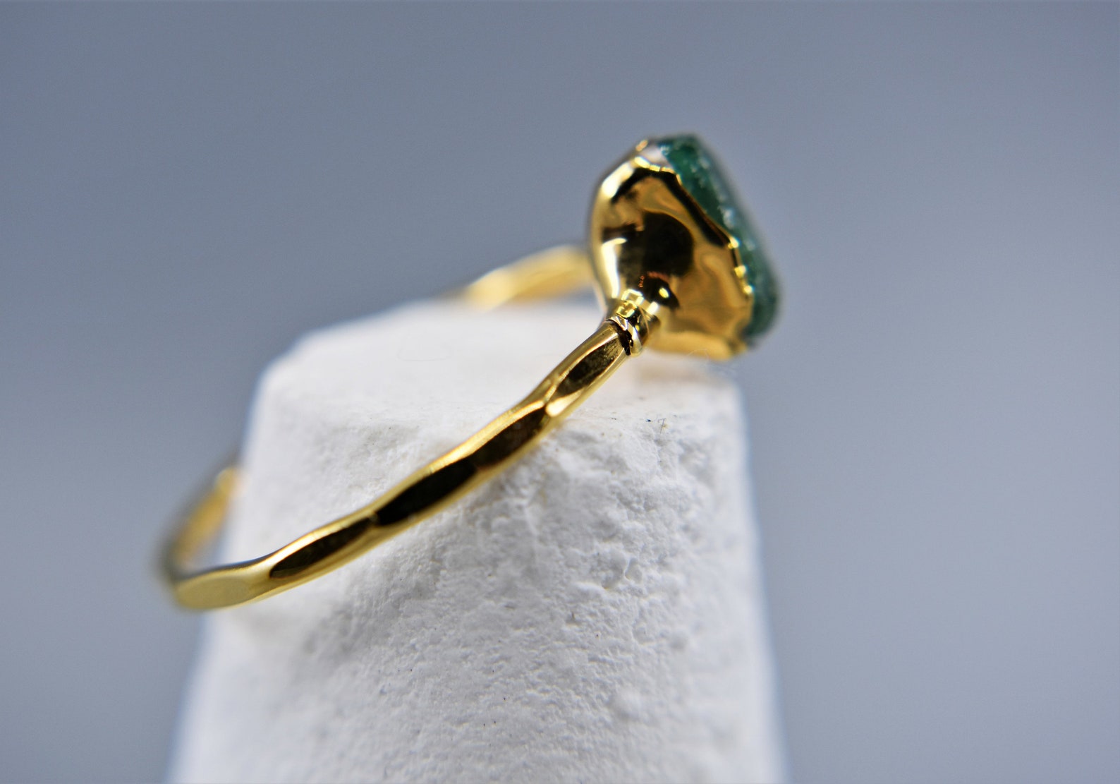 Raw Emerald Ring Natural Emerald Ring Raw Stone Ring | Etsy