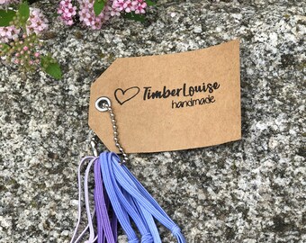 Skinny Elastic "Piggy" Hair Ties, 2 each of Lilac, Lavender, Iris and Periwinkle