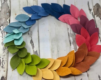Love is Love. Summer & Fall Rainbow Felt Wreath #feltwreath