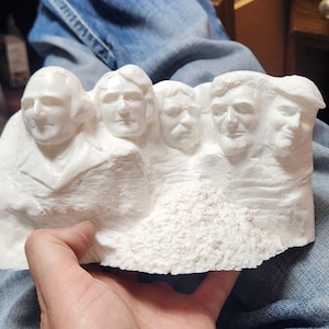 Mount Rushmore desk statue handmade by me. 1 of a kind with Trump