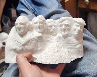 Mount Rushmore desk statue handmade by me. 1 of a kind with Trump