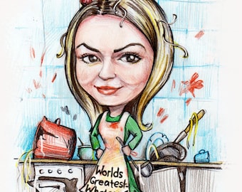 Awesome Hand Drawn Caricature - The Perfect Personalized Gift