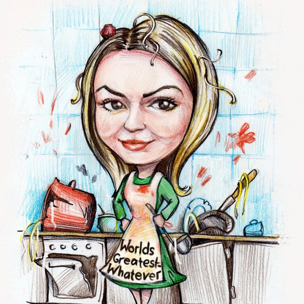 Awesome Hand Drawn Caricature - The Perfect Personalized Gift