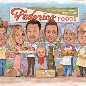 Family Caricature Drawing - The Perfect Family Gift