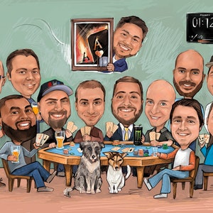 Groomsmen Caricature Drawing - A Keepsake to Celebrate Friendship
