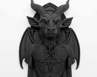 Baphomet Wall Plaque Gothic Home Decor Occult Art