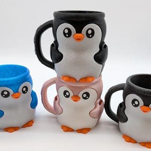 Pebbles, el porta helado de pingüino - Impresión 3D