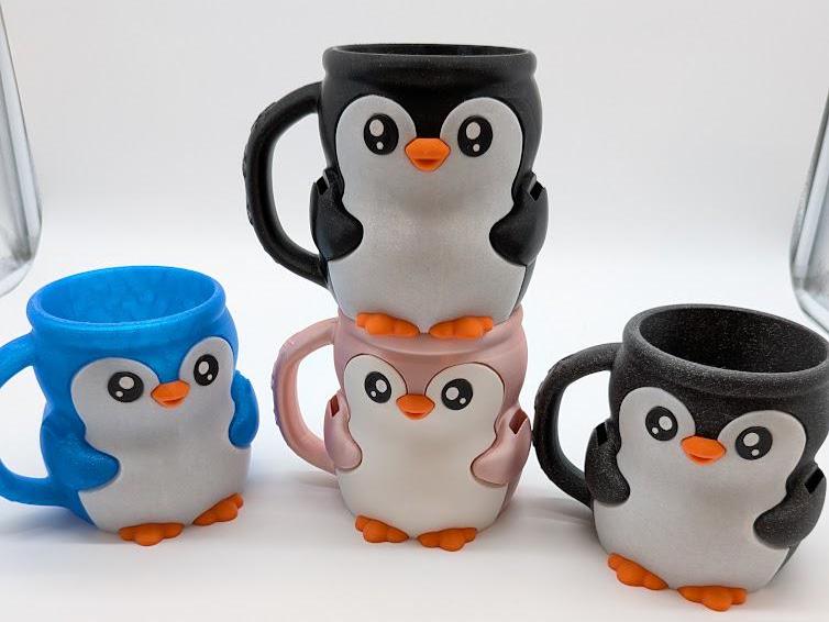 Pebbles, the Penguin Ice Cream Pint Holder - 3D Printed