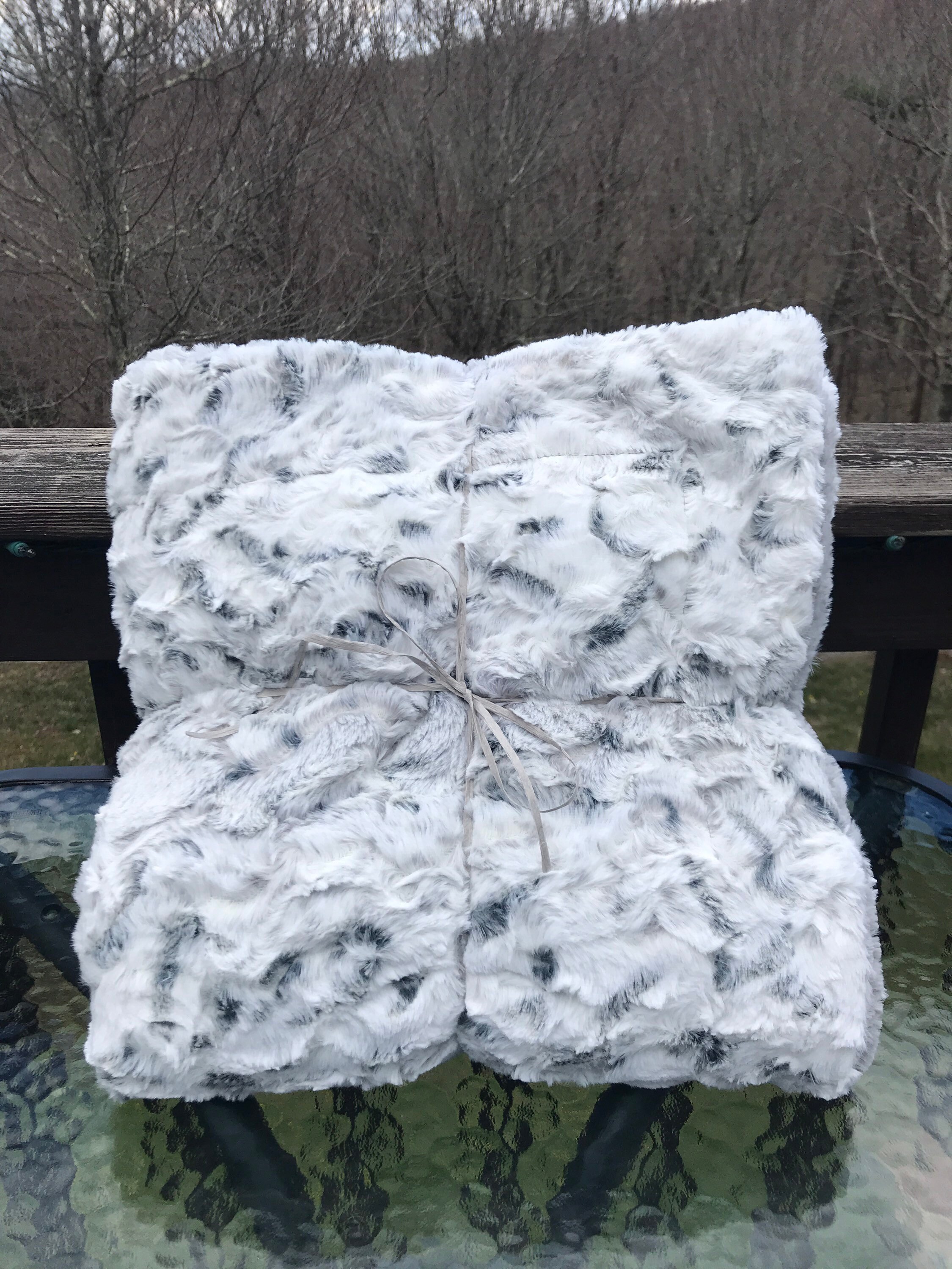 Snowy Owl Minky Throw Gift for Men Grey Minky Throw Faux Etsy Norway