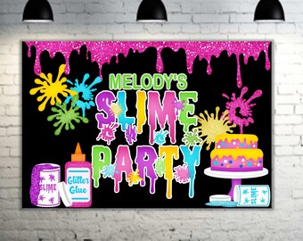 Sumber banner Sumber backdrop Slime birthday Slime welcome sign Slime party Slime backdrop PRINTED or PRINTABLE Sumber party,