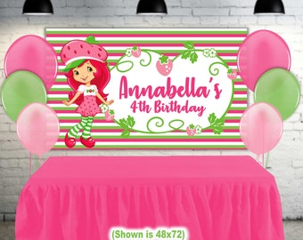 Strawberry Girl Party Banner