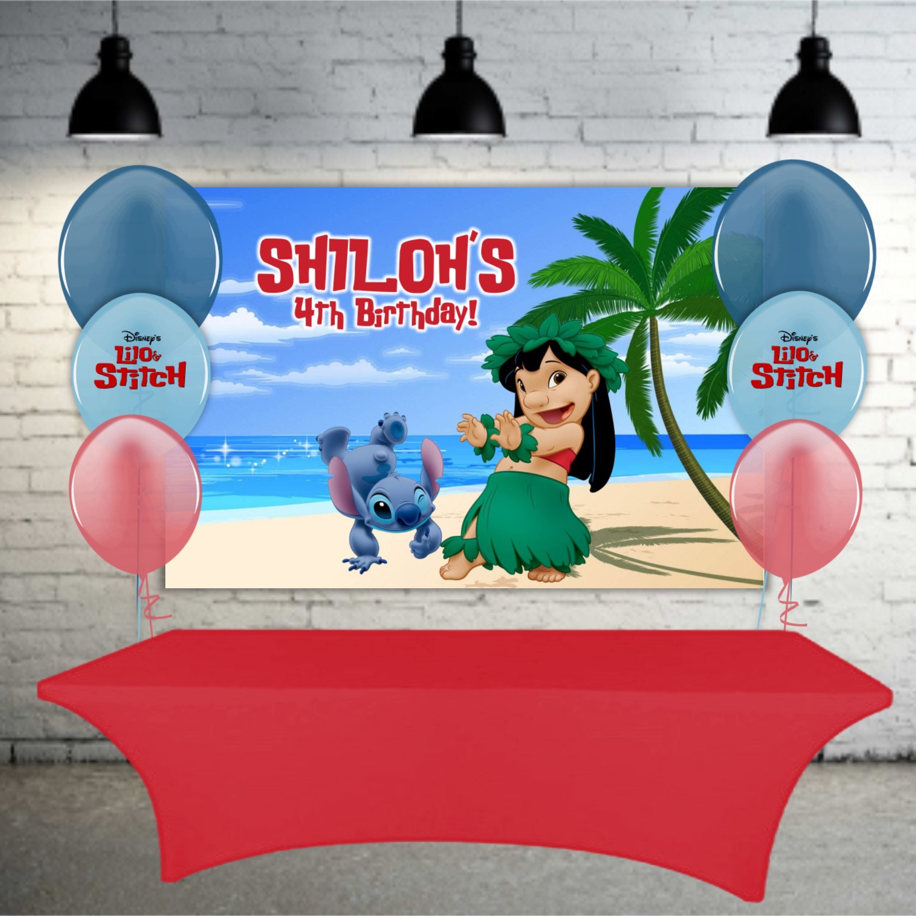 Lilo and Stitch Inspired Party Banner Stitch Birthday Party Stitch Decor  Birthday Birthday Banner -  Hong Kong