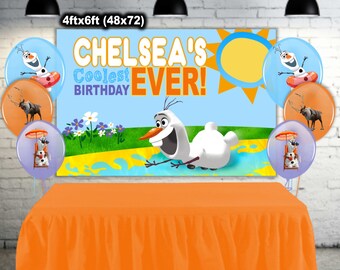 olaf summer banner etsy