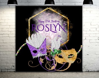 Mardi Gras Masks Party Banner