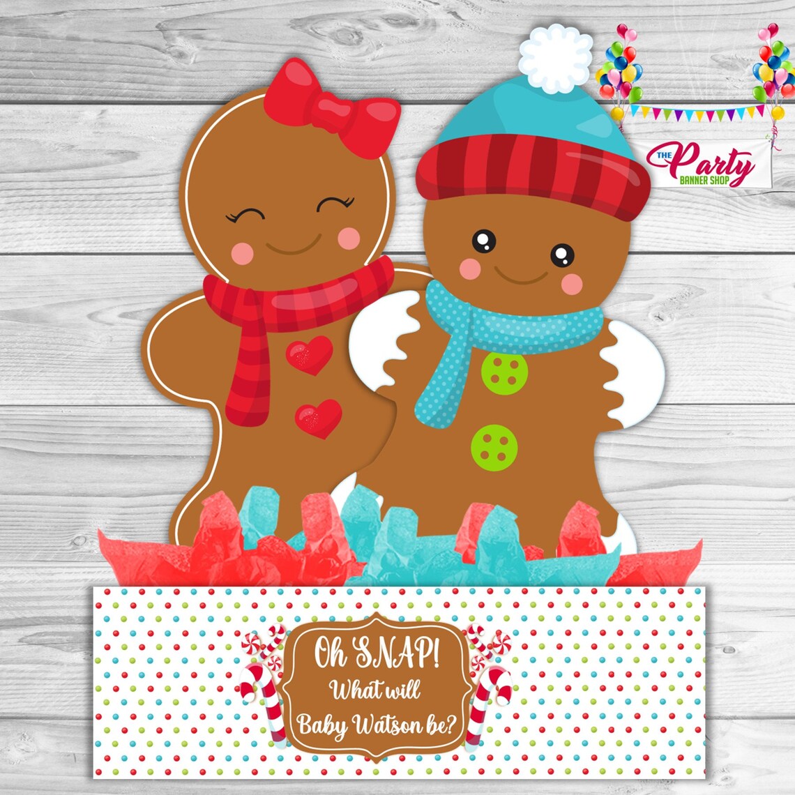 Gingerbread Gender Reveal Centerpiece Etsy