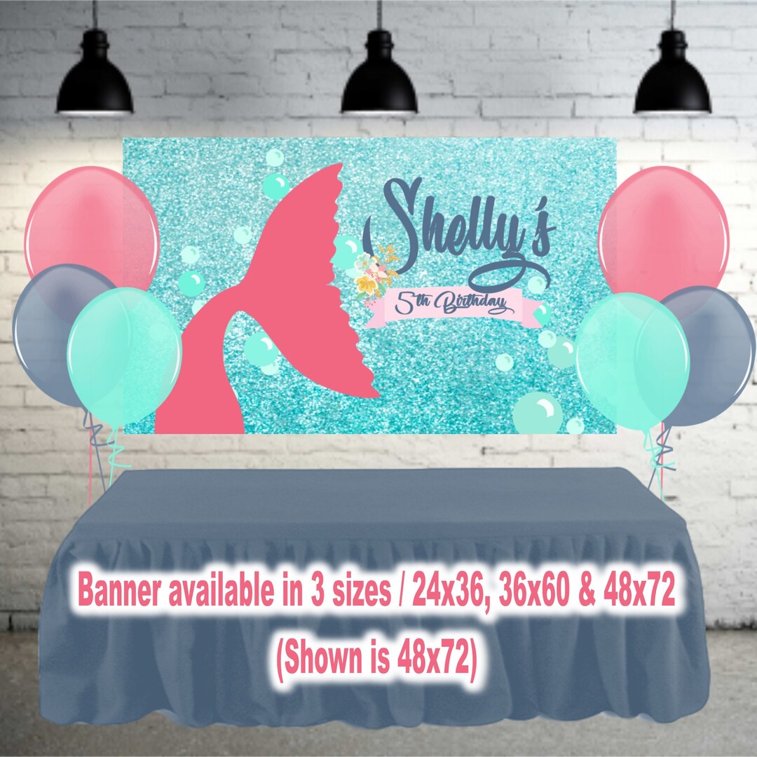 Mermaid Tail Party Banner - Etsy