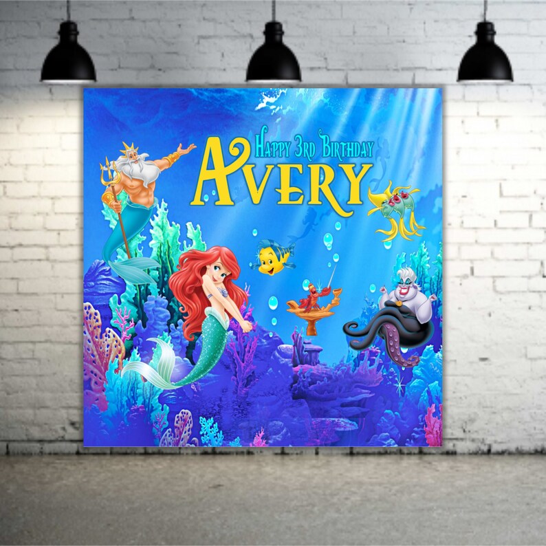 Little Mermaid Party Banner Etsy