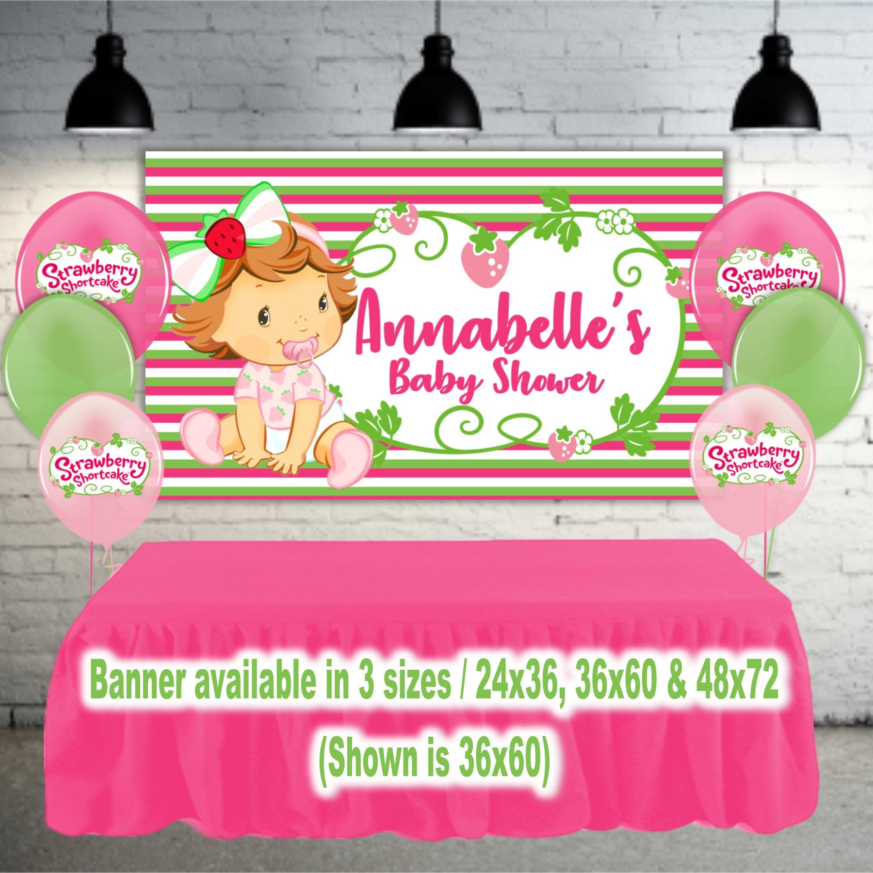 Strawberry shortcake baby shower cheap invitations