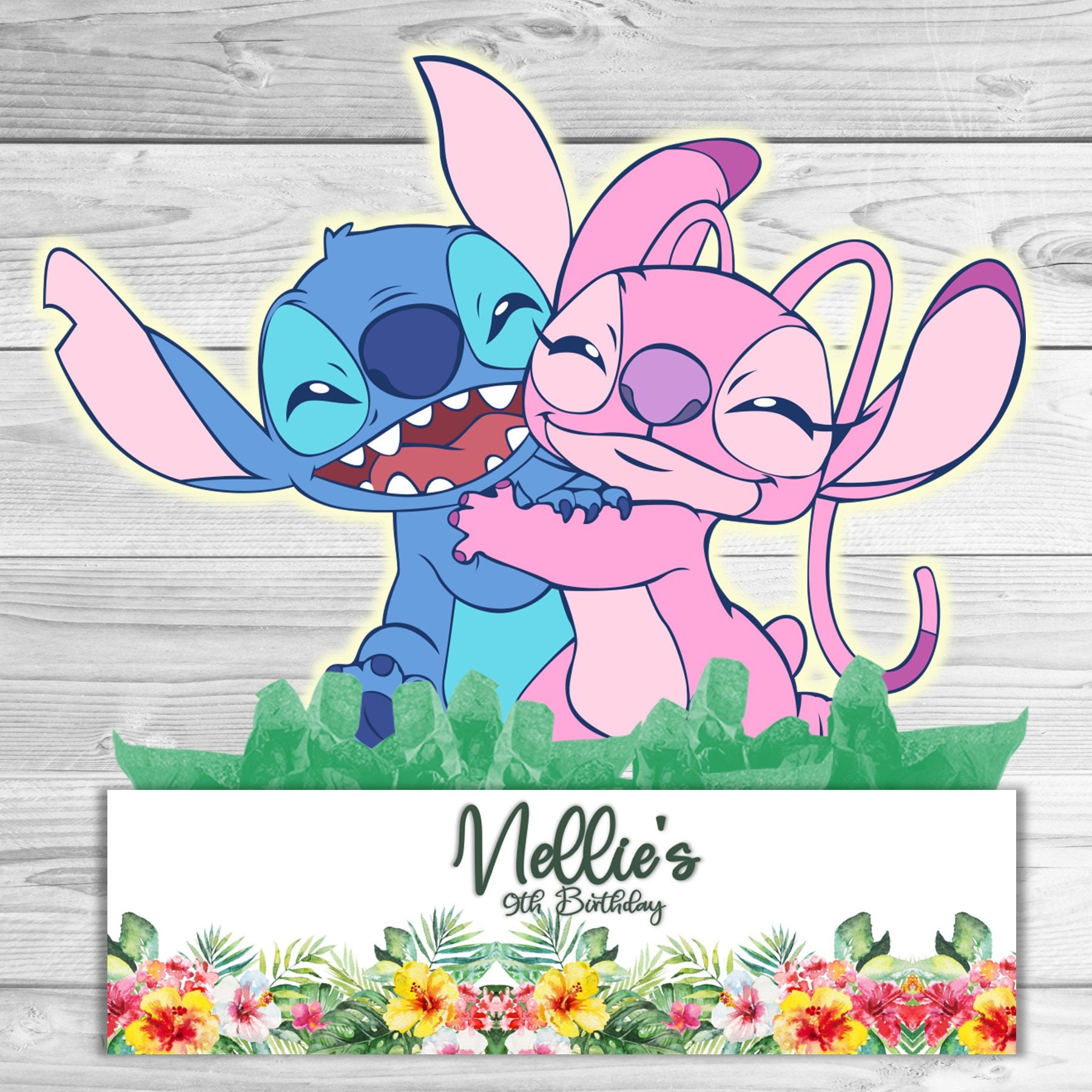 Stitch Angel Luau Centerpiece