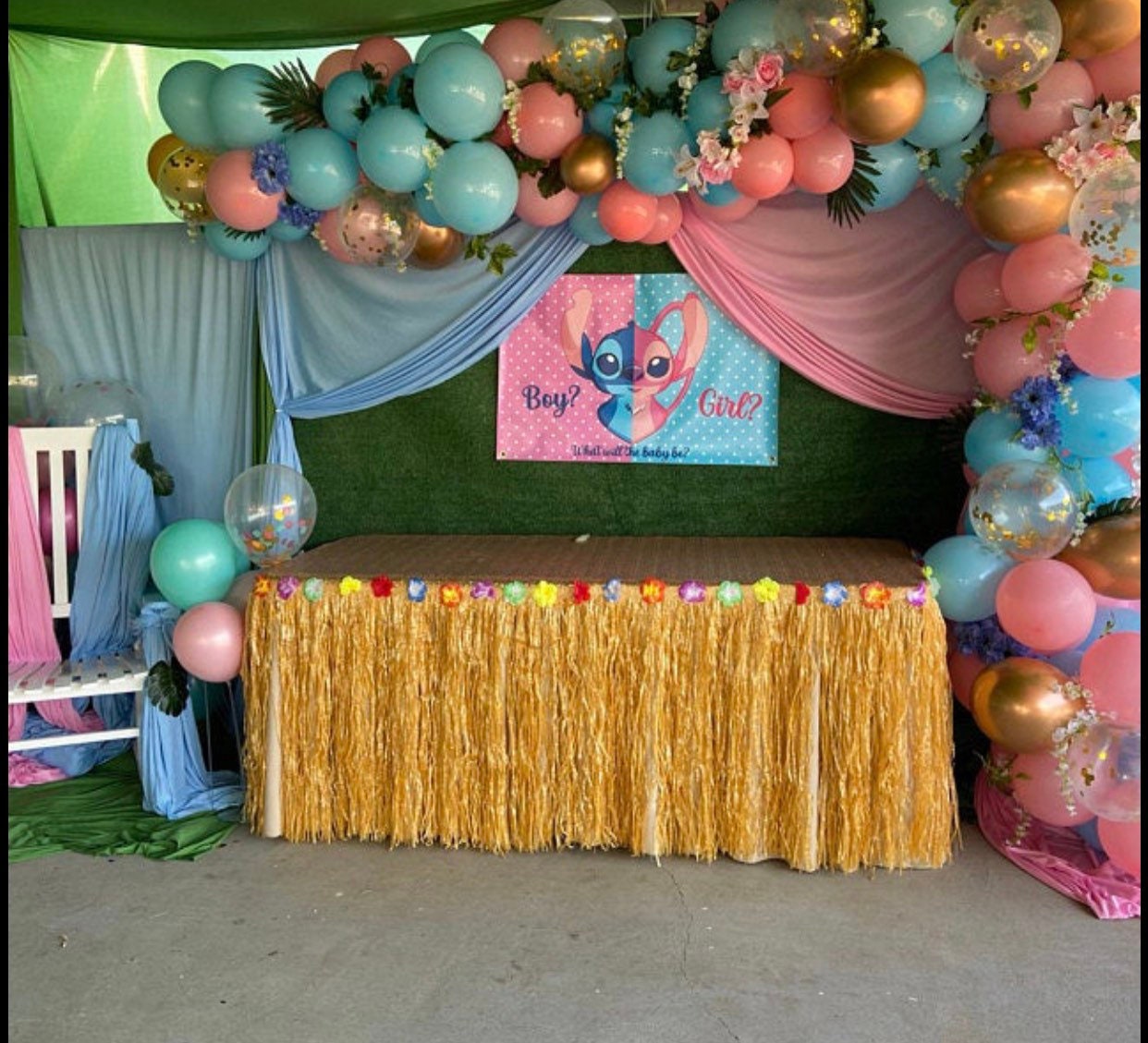 Lilo et Stitch Party Supplies - 8 Pcs Décoration de Fête, Ballons