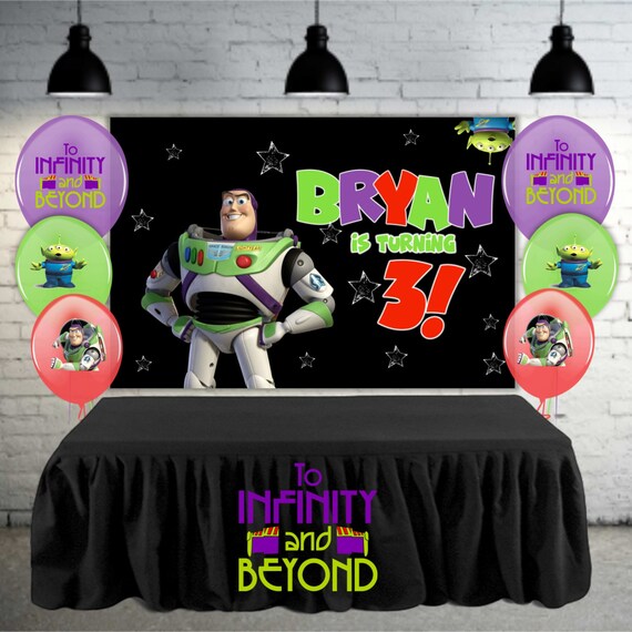 Buzz Lightyear Space Party Banner Etsy