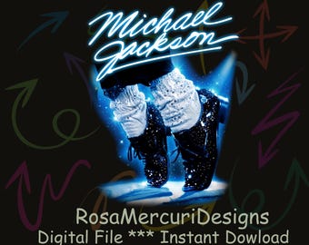 Michael Jackson Vintage 90s Styles Png, Michael Jackson King of Pop Movie Png, Digital File, Music Legend Tribute