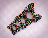Flowery Dog Collar Bow Tie - quot Ditsy Daisy quot - Small Medium Large Pet Accessory.