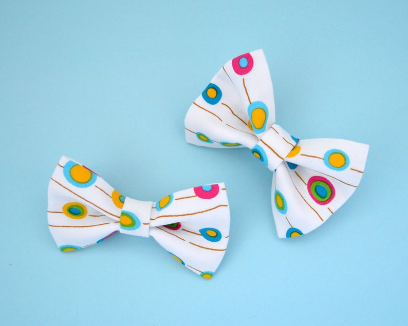 Colourful Spots Pet Collar Accessory Medium Dog Bow Tie