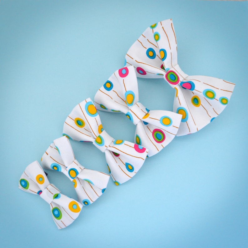 Colourful Spots Pet Collar Accessory Medium Dog Bow Tie
