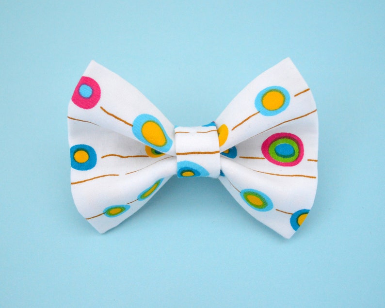 Colourful Spots Pet Collar Accessory Medium Dog Bow Tie