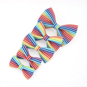 Hondenvlinderdas - Regenboogstrepen. Accessoire voor halsband voor huisdieren