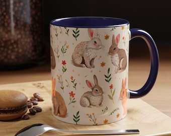 Spring Bunny Mug, Spring Celebrations Mug, Easter Bunny Gift, Easter Gift, Spring Home Decor, Gift for Mom, Tea Mug, Bunny Decor, Coffee Mug